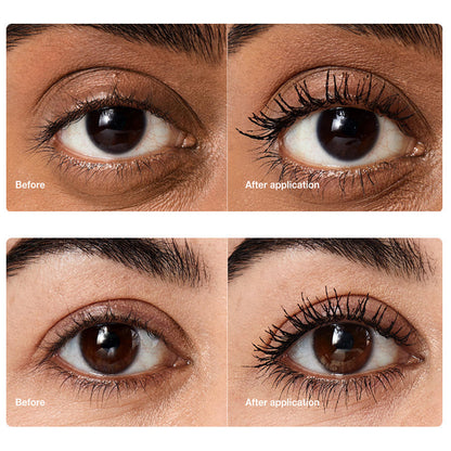 Honey-colored lipstick + mascara