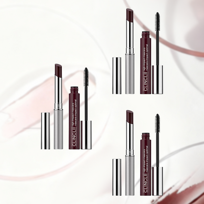 Honey-colored lipstick + mascara